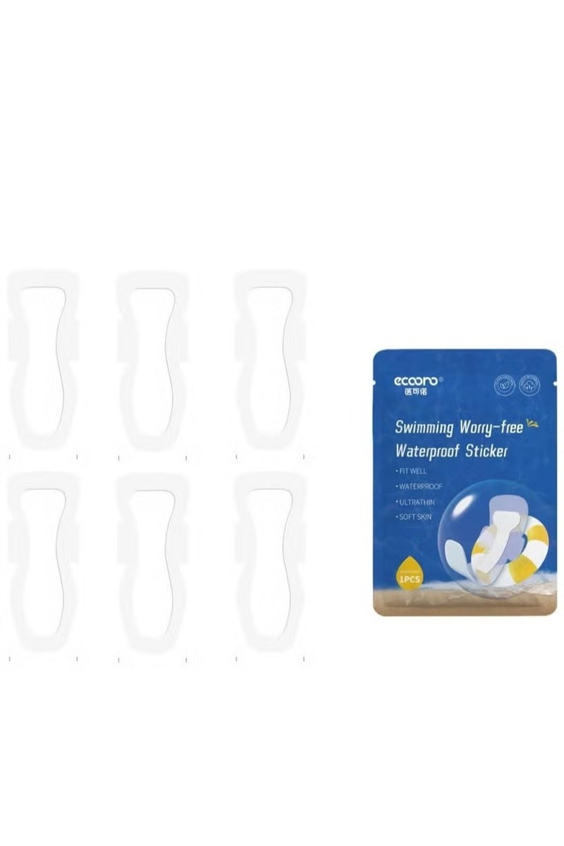 6 Pcs Waterproof Swimming Pads For Women, Waterproof Private Patches, Prevent Dirt Skin Friendly Private Stickers, Perfect For Swimming And Daily Use, Panty Liner/Barrier, Beach Must Have - Image 1