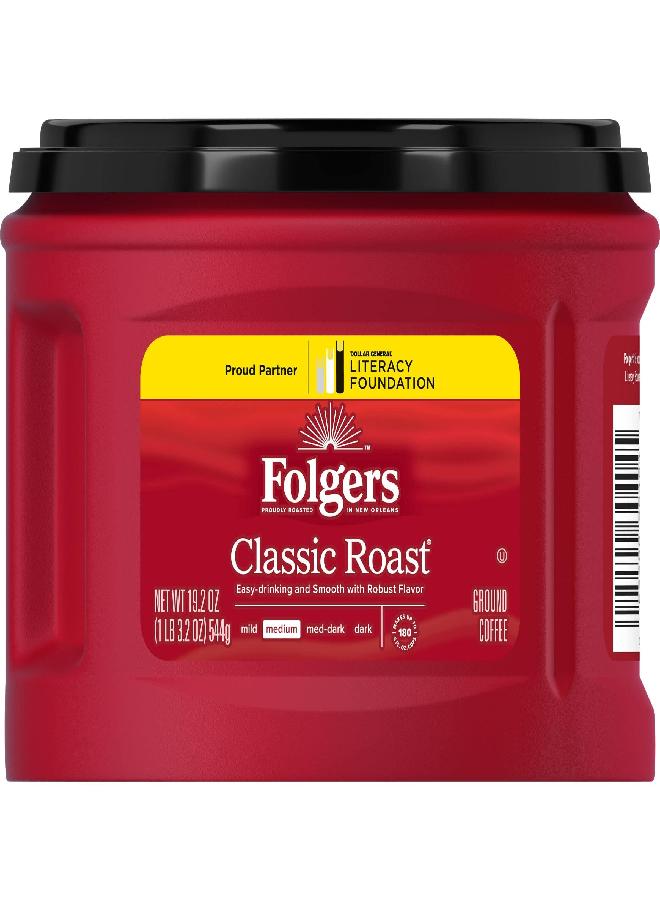 Folgers Classic Roast Ground Coffee, Medium Roast Coffee, 19.2 Ounce Canister - Image 4