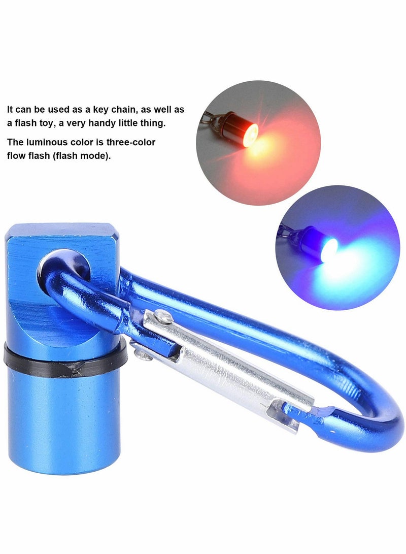 Zikra Dog Collar, LED Clip-On Light Dogs and Cats Collar Necklace Pendant Anti-Lost Keyring with Carabiner for Night Walking (5 Pcs , blue) - Image 3