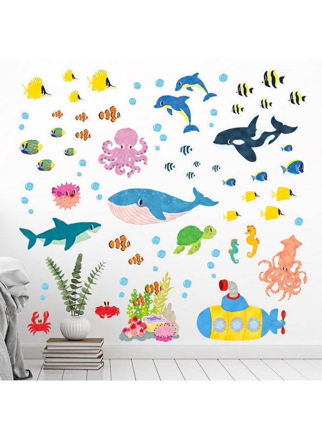 Decowall Ds92014 Under The Sea Wall Stickers Wall Decals Peel And Stick Removable Wall Stickers For Kids Nursery Bedroom Living Room - Image 3