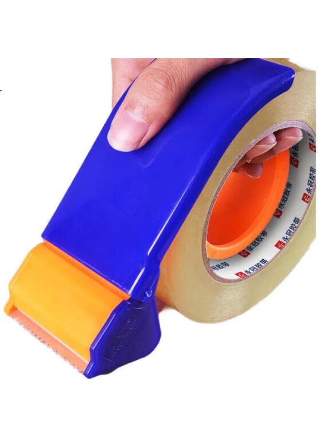 Yongguan Transparent Yellow Packing Tape, Sealing Tape For Express Delivery, Wide Packing Tape For Goods Warehouse, Moving, 45Mm*100Y (91.4M) *50Um*6 Rolls/Barrel - Image 1