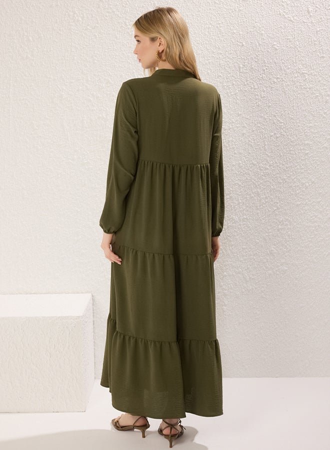 trendyol Green Aerobin Tassel Lacing Detailed Woven Dress - Image 4