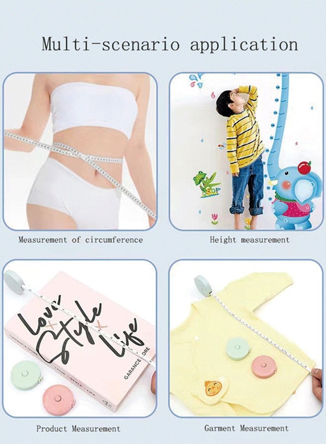 Generic Soft Tape Measuring 150cm/60inch  for Body Fabric Sewing Tailor Cloth Knitting Craft Weight Loss Measurements Retractable  Dual Sided Tape Measure 1 Pack  - Image 4