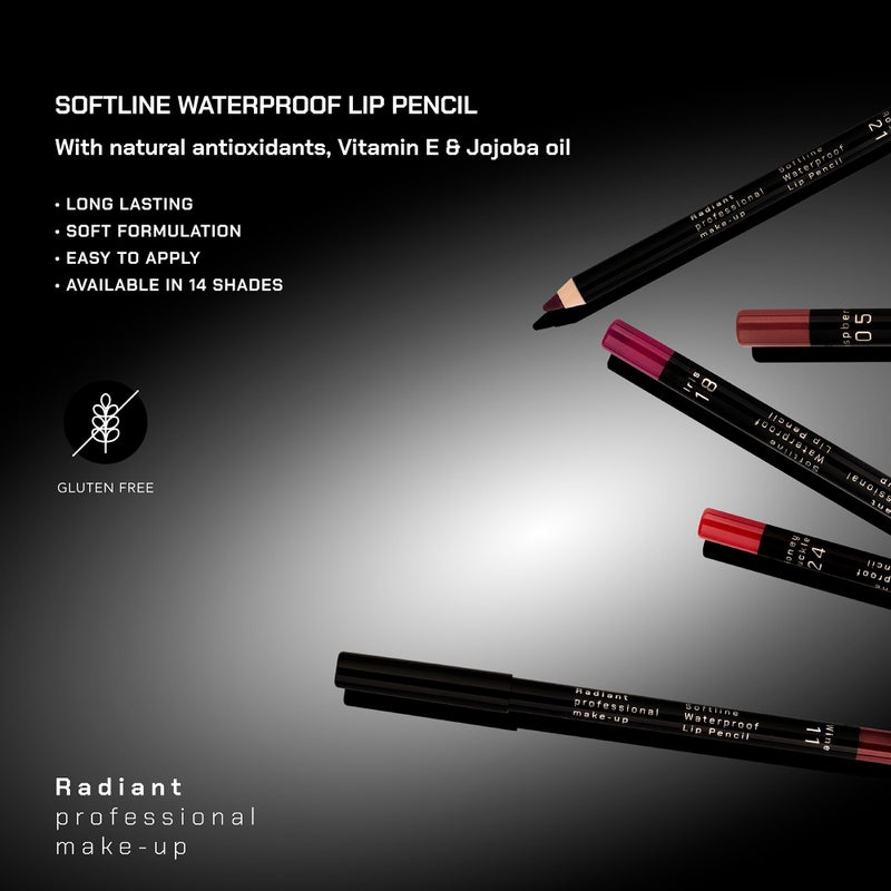 RADIANT PROFESSIONAL MAKE UP / HELLENICA Radiant Professional Waterproof Lip Liner Pencil - Long Lasting Lip Liner for Defined Lips - Soft & Creamy Lipliner with Vitamin E - 1.20 g, (04 BUFF) - Image 3