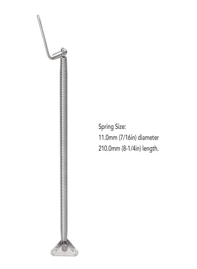 Aramox Boat Hatch Support Spring, 2pcs Hatch Support Spring 304 Stainless Steel 8 1/4in for Yacht RV Door Lid - Image 4