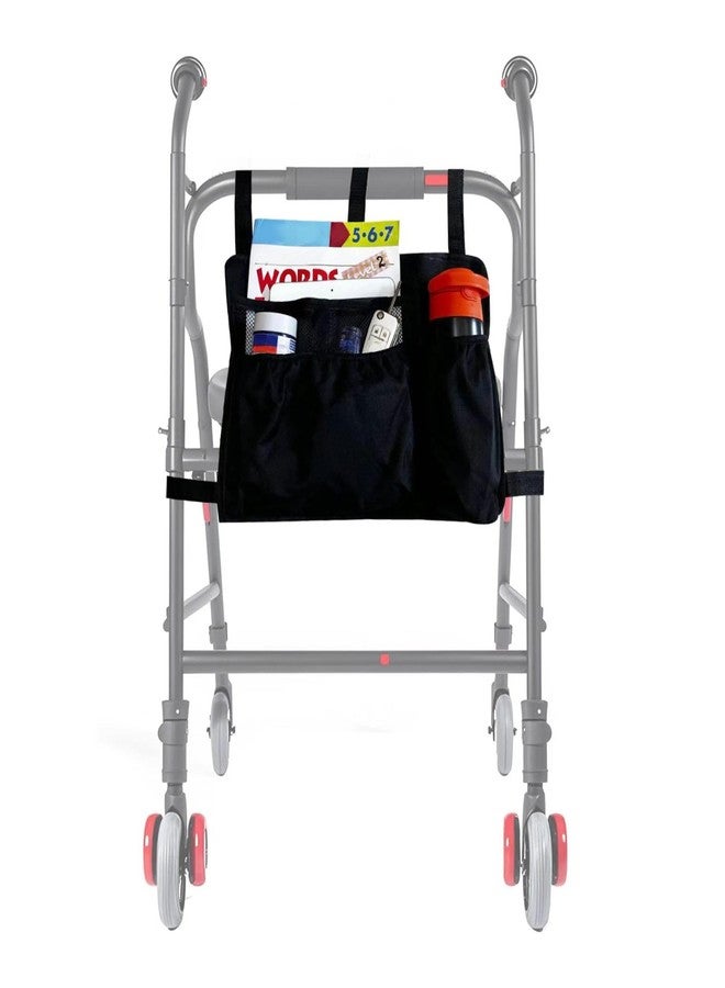 Daorfaa Walker Bag Basket with Cup Holder & Water-Resistant Storage - Adjustable Organizer Pouch for Seniors, Elderly, Wheelchairs, Rollators, and Folding Walkers - Image 1