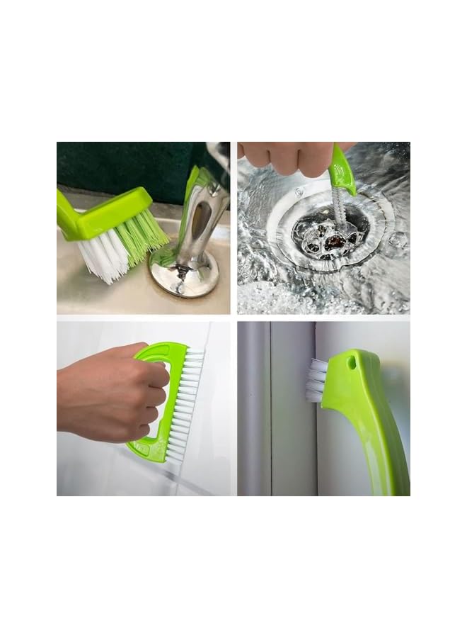 promass Grout Brush Set, 4-Piece Grout Cleaner Brush Set for Home Doors, Window Tracks, Showers, Kitchens - Ideal for Cleaning Brush Furnace Tops, Joints & Floor Line - Image 2
