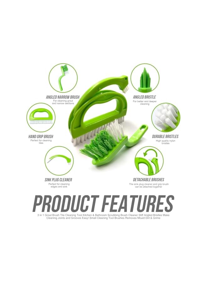 promass Grout Brush Set, 4-Piece Grout Cleaner Brush Set for Home Doors, Window Tracks, Showers, Kitchens - Ideal for Cleaning Brush Furnace Tops, Joints & Floor Line - Image 5