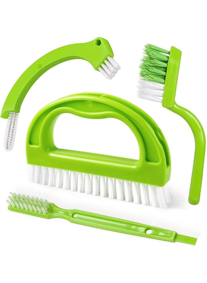 promass Grout Brush Set, 4-Piece Grout Cleaner Brush Set for Home Doors, Window Tracks, Showers, Kitchens - Ideal for Cleaning Brush Furnace Tops, Joints & Floor Line - Image 1