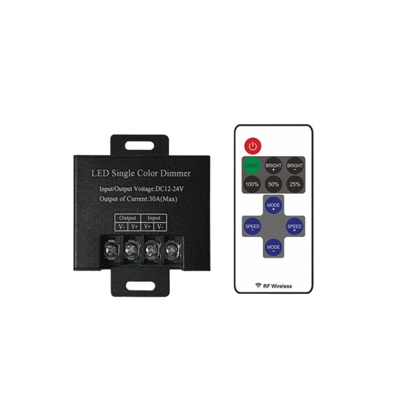 Style B 12 24V 30A RF433 Wireless LED Dimmer Controller For Single Color Light Strips - Image 3