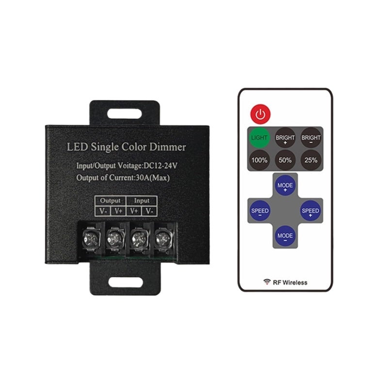 Style B 12 24V 30A RF433 Wireless LED Dimmer Controller For Single Color Light Strips - Image 2