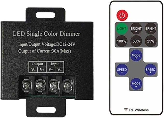 Style B 12 24V 30A RF433 Wireless LED Dimmer Controller For Single Color Light Strips - Image 1