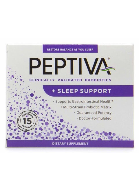 26 Billion CFU Probiotic and Sleep Support - Clinically Validated Multi-Strain Probiotic - Lactobacillus and Bifidobacterium, Melatonin - 15 Count