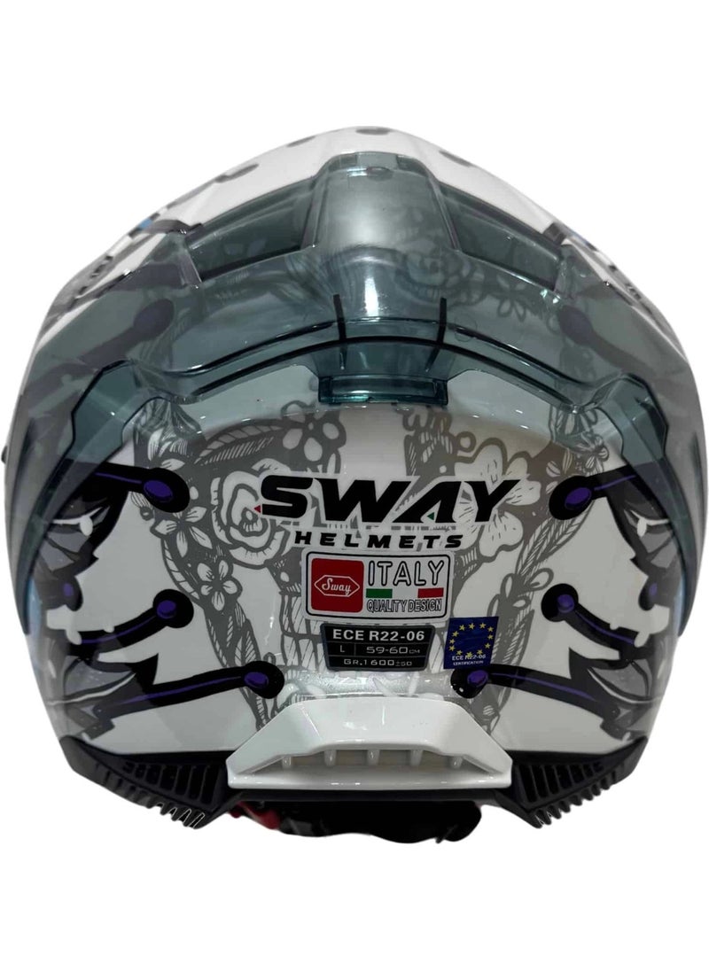 sway Helmet SW-865 Butterfly With Sunglasses  - Image 4