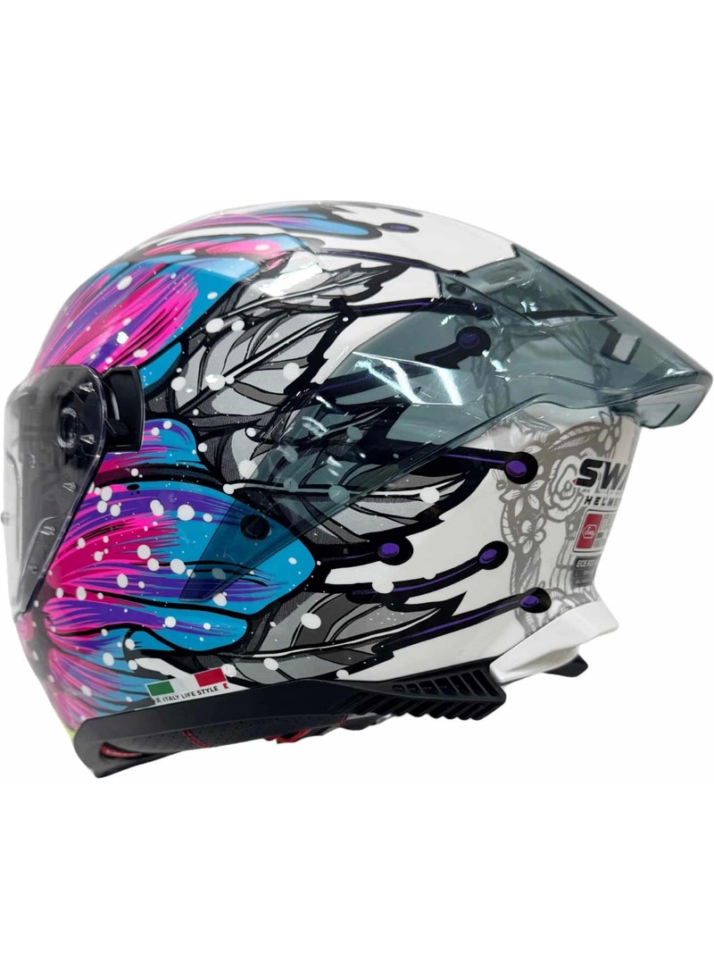 sway Helmet SW-865 Butterfly With Sunglasses  - Image 3