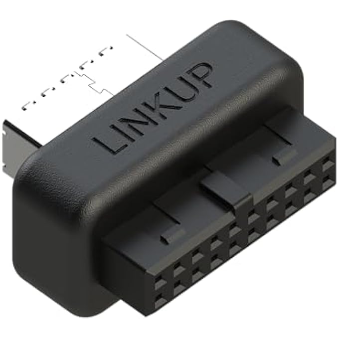 rayihni - USB-C FRONT PANEL ADAPTER - CONVERTS MOTHERBOARD 3.0/3.1 IDC20 19-PIN HEADER TO TYPE-C (A-KEY) USB-C DEVICES - SOLID CONSTRUCTION FOR DURABILITY AND LONGEVITY - Image 1