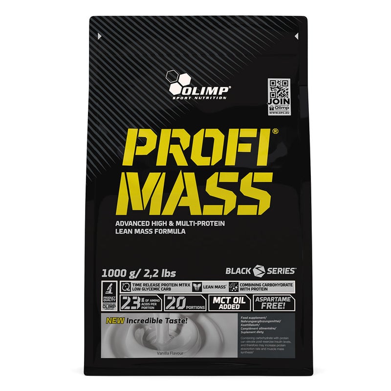 أولمب أوليمب سبورت نيوتريشن بروفي ماس - فانيليا ٢٫٢ رطل | مزيج بروتين مصل اللبن والكربوهيدرات للقوة والتعافي وتحسين الأداء