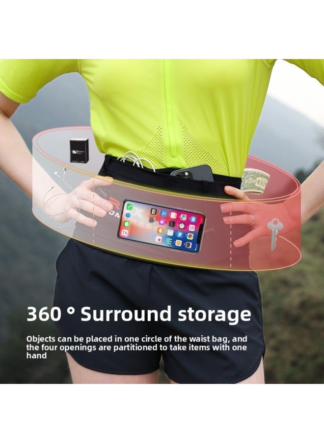اسم المحتوى ناريلا حقيبة خصر رياضية للجنسين، مثالية للجري، اللياقة البدنية، المشي، اليوغا. حزام مريح بسعة كبيرة لوضع الهاتف المحمول. مصنوعة من النايلون القابل للتنفس وخفيفة الوزن مع خصائص مضادة للبكتيريا، قابلة للتوسي - Image 3