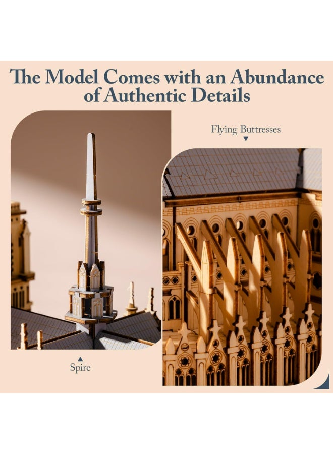 روبوتايم رُوود كاتدرائية باريس ثلاثية الأبعاد لغز خشبي TG511 - Image 4