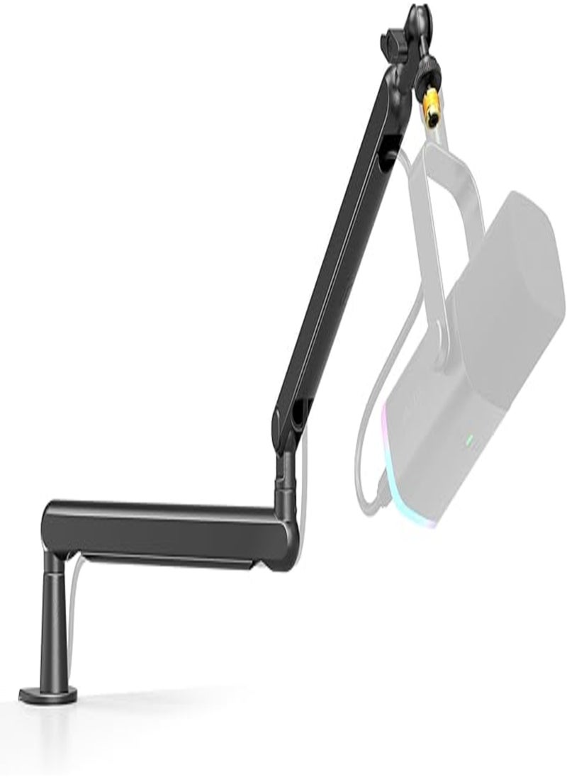 FIFINE FIFINE Microphone Boom Arm, Low Profile Adjustable Stick Microphone Arm Stand with Desk Mount Clamp, Screw Adapter, Cable Management, for Podcast Streaming Gaming Studio-BM88  - Image 1