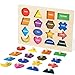 Attmu Shape Puzzles Wooden Puzzles for Toddlers Peg Puzzle Educational Shape Sorter Toys Wooden Shape Board Puzzles Preschool Learning Educational Toy for Baby Girls Boys - Image 2