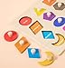 Attmu Shape Puzzles Wooden Puzzles for Toddlers Peg Puzzle Educational Shape Sorter Toys Wooden Shape Board Puzzles Preschool Learning Educational Toy for Baby Girls Boys - Image 4