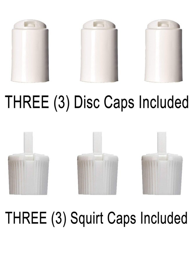 Aromine 8oz Natural Color HDPE Squeeze Bottles with Disc Cap and Squirt Cap (3 Pack) (8oz) - Image 4