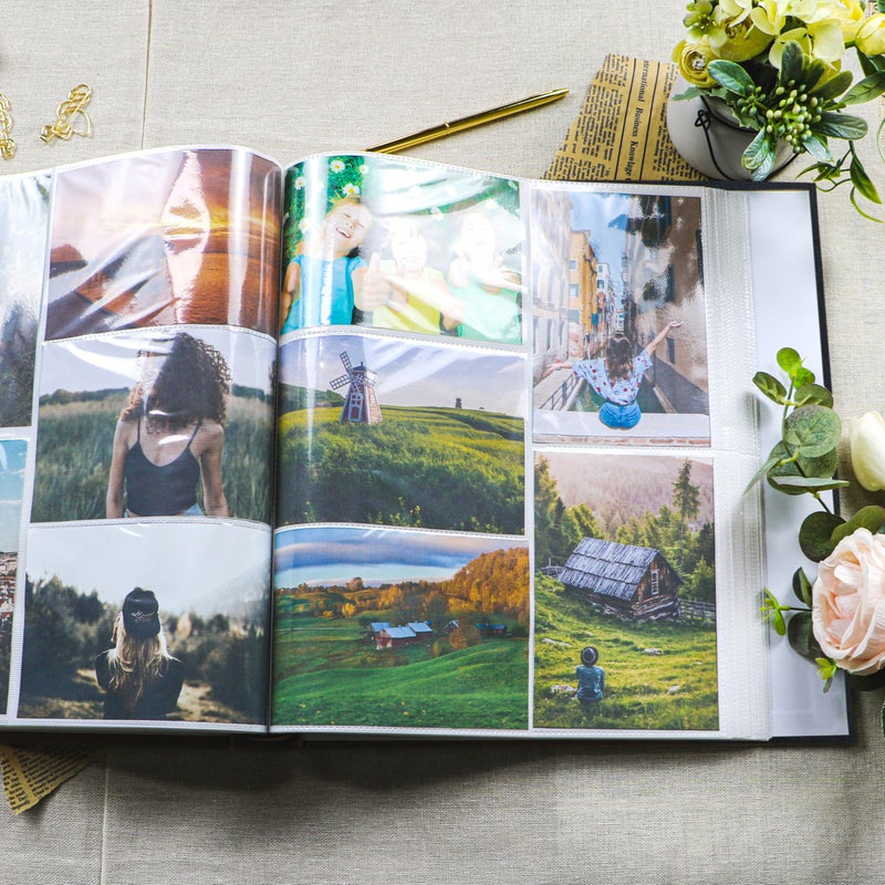 Holoary Photo Album 4x6 500 Photos 5 Pictures Per Page, 500 Pockets 4â€x6â€ Picture Album, Linen Fabric Cover Big Picture Book for Photos, 4x6 Photo Albums for Family Weddings Travel Memories(Black) - Image 5
