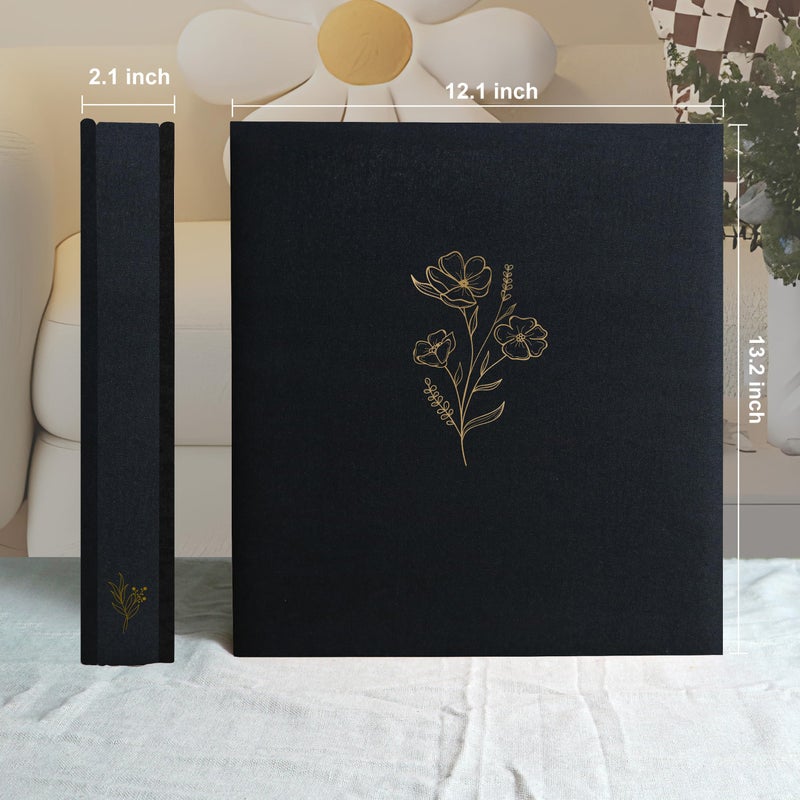 Holoary Photo Album 4x6 500 Photos 5 Pictures Per Page, 500 Pockets 4â€x6â€ Picture Album, Linen Fabric Cover Big Picture Book for Photos, 4x6 Photo Albums for Family Weddings Travel Memories(Black) - Image 2