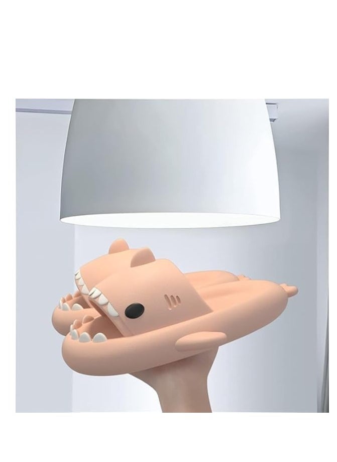 AIWANTO Shark Slippers Kids Shark Themed Cute Slipper Anti-Slip Novelty Open Toe Slides For Boy Girls (Pink-26-27EU)  - Image 4