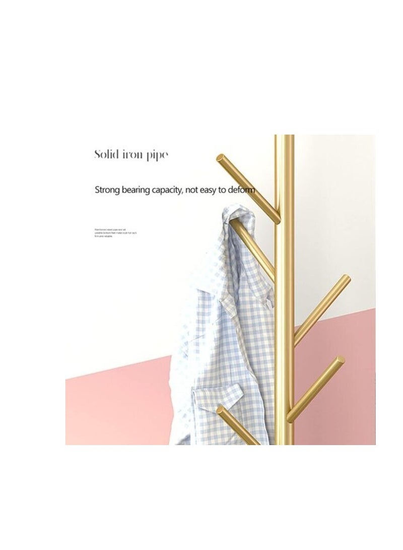 Uaejj Coat Rack Standing Clothes Rack Hat Hanger, Metal Rack Hanger Hook Stand (Round, White) - Image 5