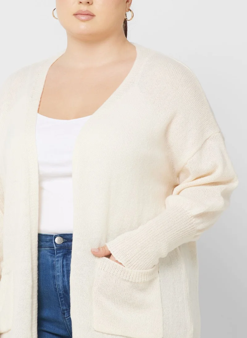 Ella Plus Longline Balloon Sleeve Cardigan