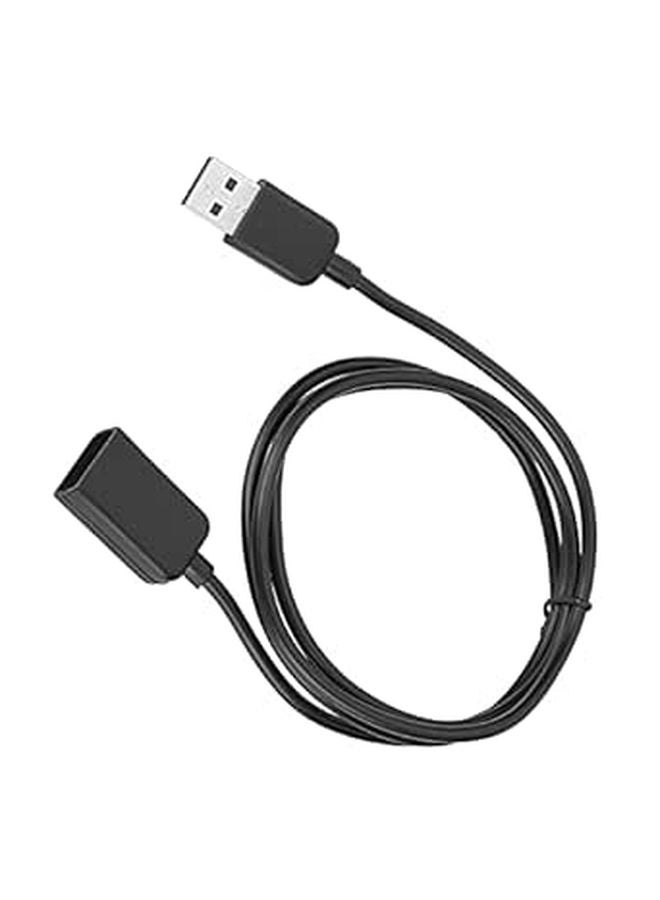 كابل شحن USB عالمي لسوار اليد الذكي أسود من مادة TPE بطول 1 متر محمول - Image 1