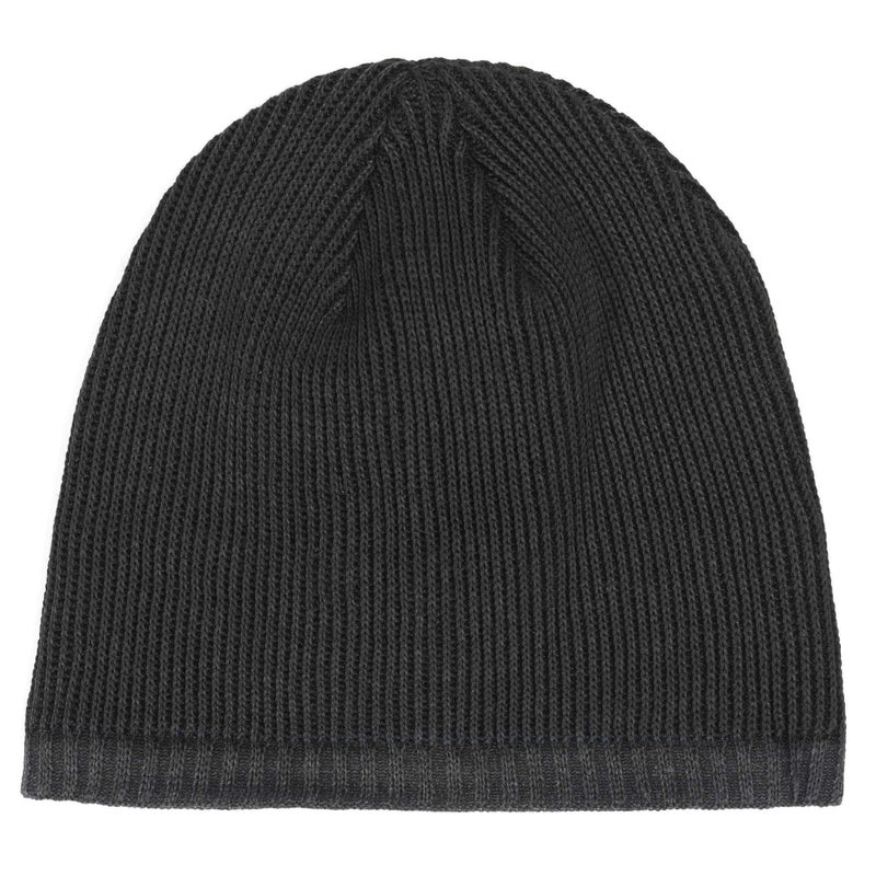 ZLYC Men Fashion Knit Fisherman Beanie Hat Winter Warm Thick Skull Cap (Plain Black) - Image 5