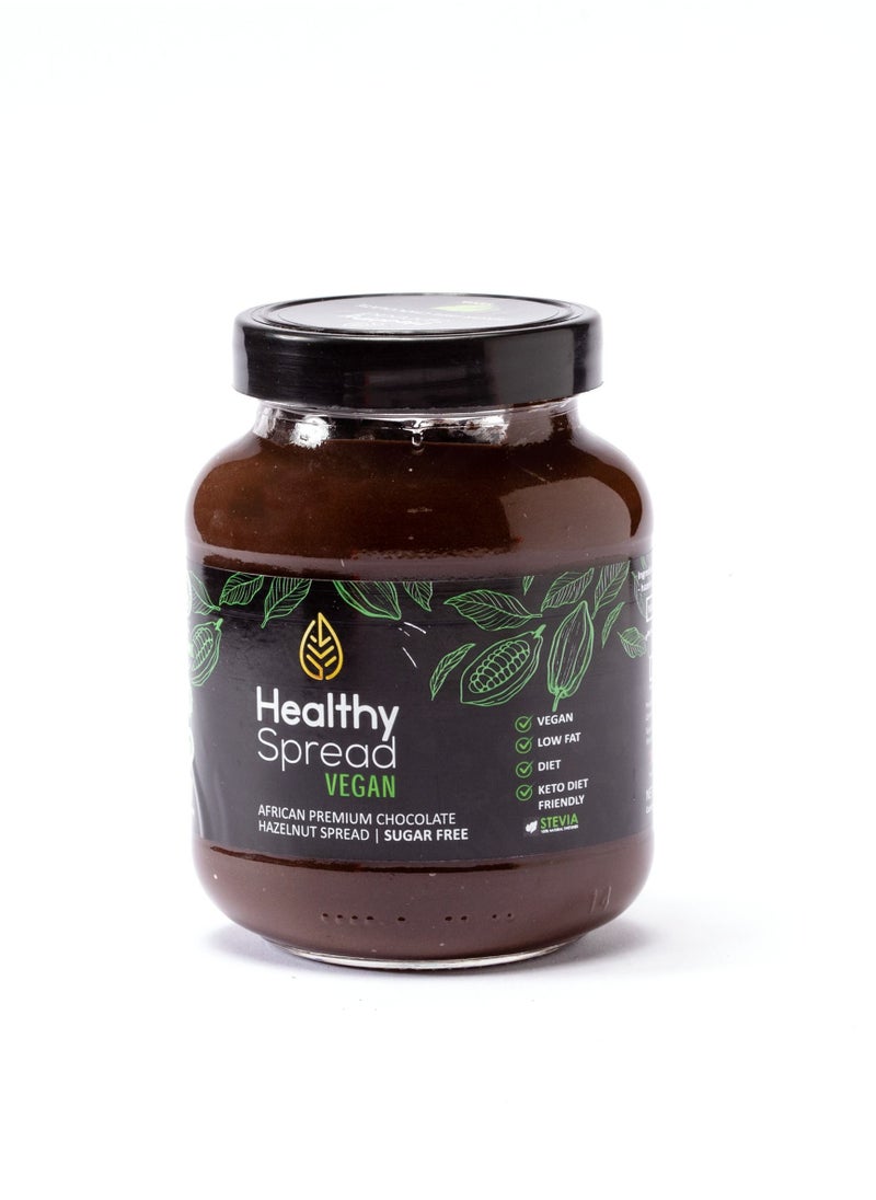 Healthy Spread - Healthy Spread Vegan, African Premium Chocolate Hazelnut Spread, Sugar Free, 375g - Image 1