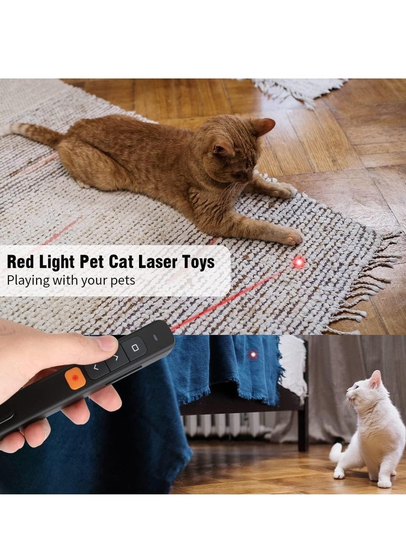 Verci - Wireless Presenter Remote Wireless Presentation Clicker Type C & USB A 2 in 1 Laser Pointer Volume Control PowerPoint Presentations For Cats Mac Office Computer PPT - Image 1