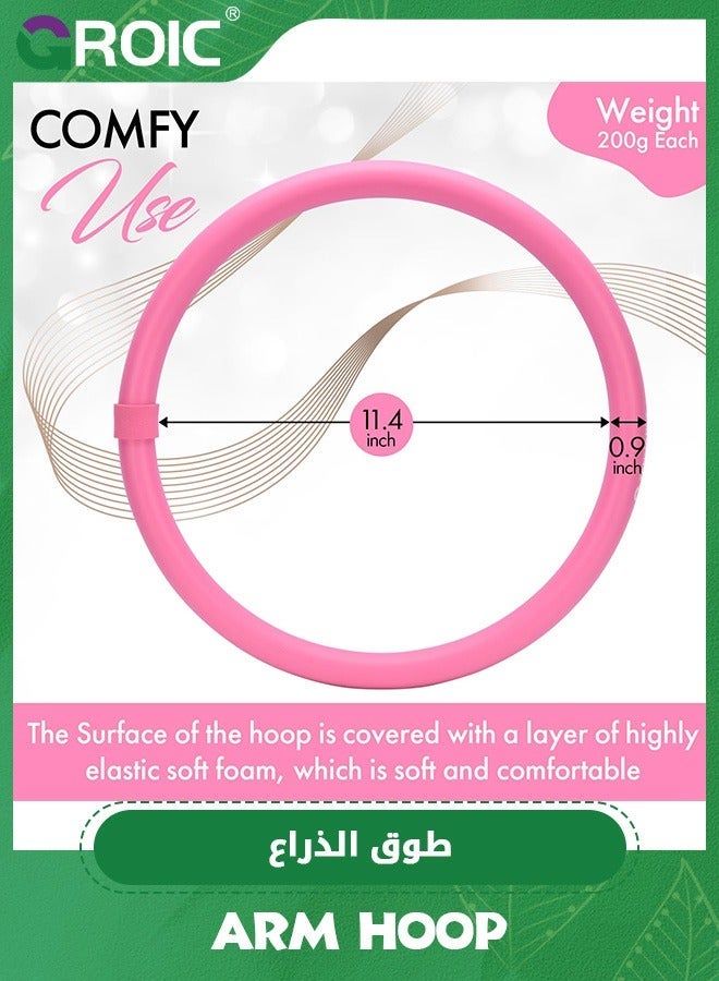 GROIC 2PCS Arm Hoop, Mini Hula Hoop for Adults,Strengthen Arms and Shoulders,Weighted Fun Upper Body Exercise,Lightweight Portable Fitness Equipment Effective Workouts - Image 3