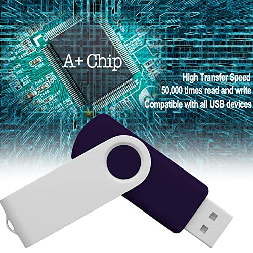 JBOS 4GB USB Flash Drive, Flash Stick 4 GB 10 Pack Memory Stick JBOS Swivel Thumb Drives Gig Stick USB2.0 Pen Drive for Fold Digital Date Storage, Zip Drive, Jump Drive, Disk Key, USB Stick, Mixed Colors - Image 4