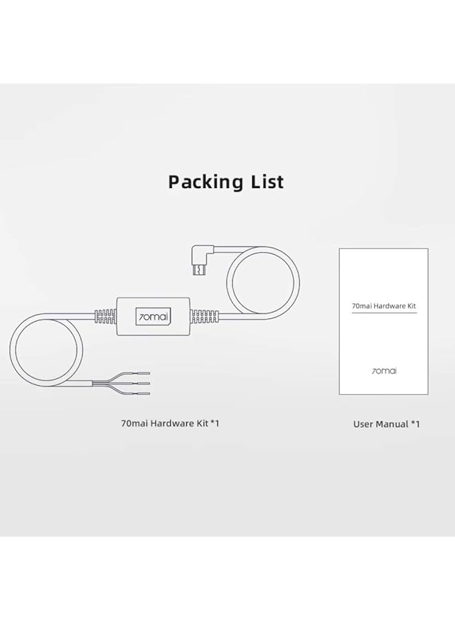 Xiaomi 70Mai Hardwire Cable Kit For 24H Parking Monitoring For A500, A800 & Dashcam Wide(Midrive Up02) - Image 3