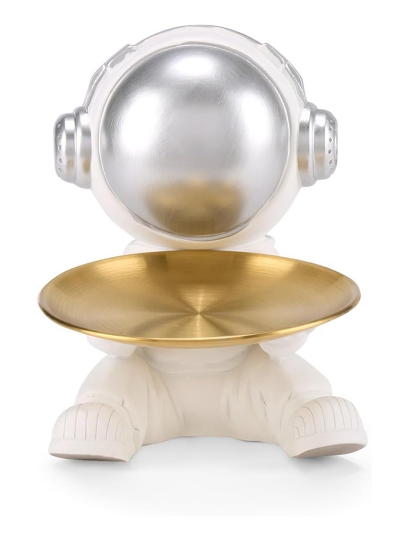 WISHWIND Charming Astronaut Holding Tray with Piggy Bank – Unique Space-Themed Home Decor & Functional Storage for Space Lovers - Image 1