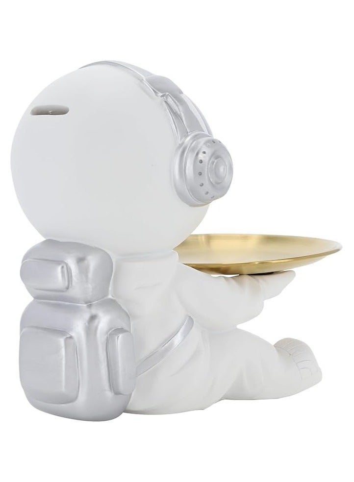 WISHWIND Charming Astronaut Holding Tray with Piggy Bank – Unique Space-Themed Home Decor & Functional Storage for Space Lovers - Image 2