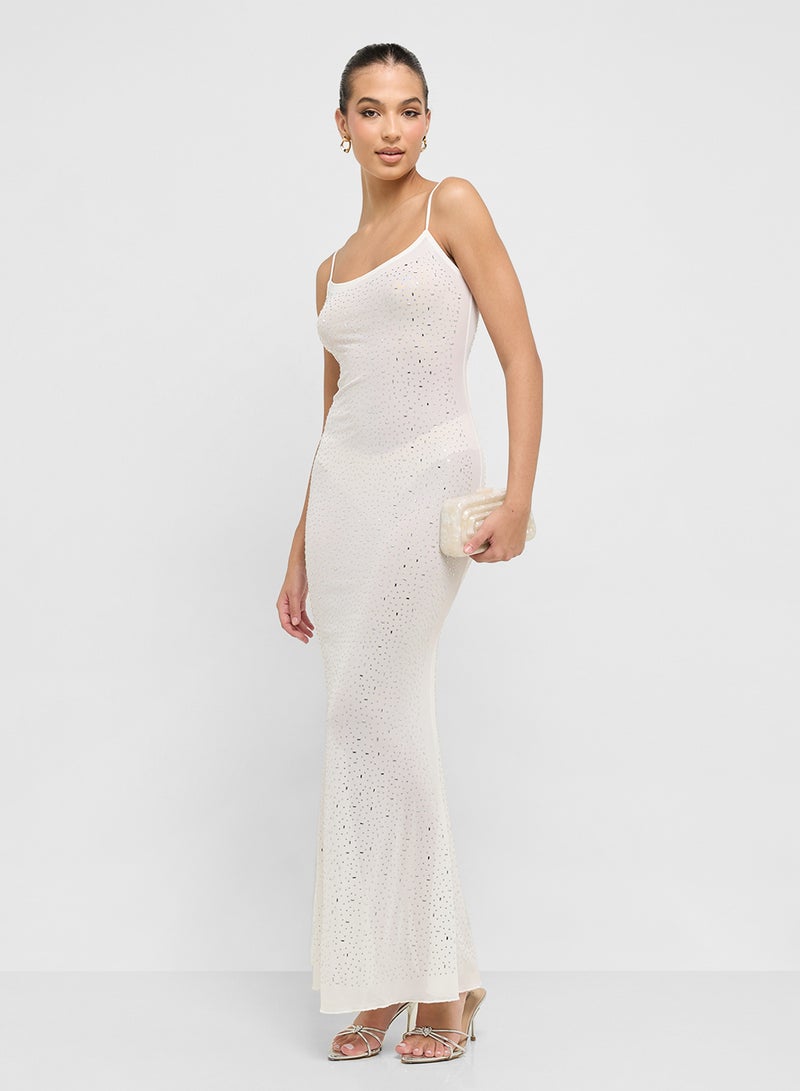 جينجر فستان ماكسي مرصع بالترتر - Image 1