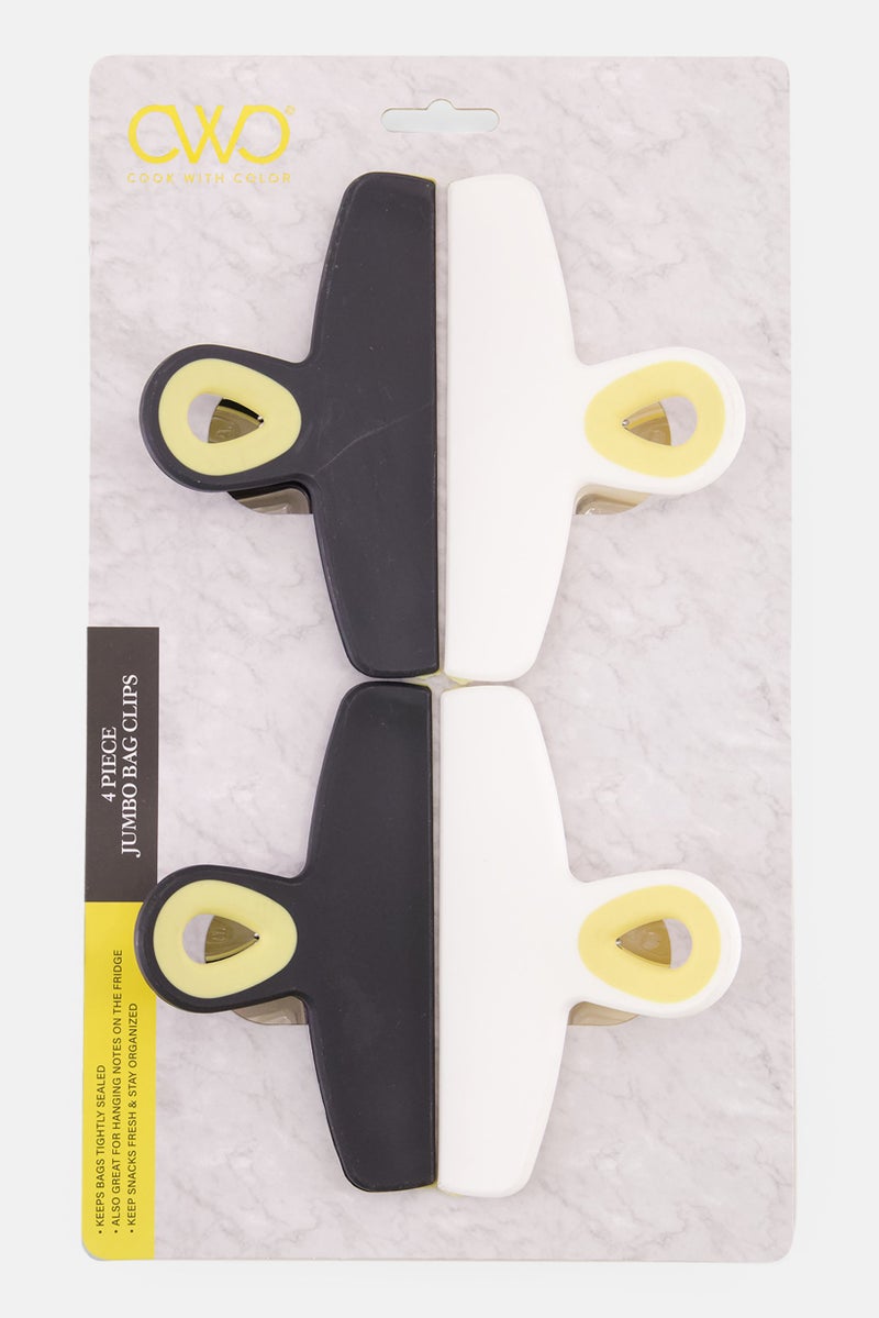 COOK WITH COLOR 4 Pieces Jumbo Bag Clips, Black - Image 2