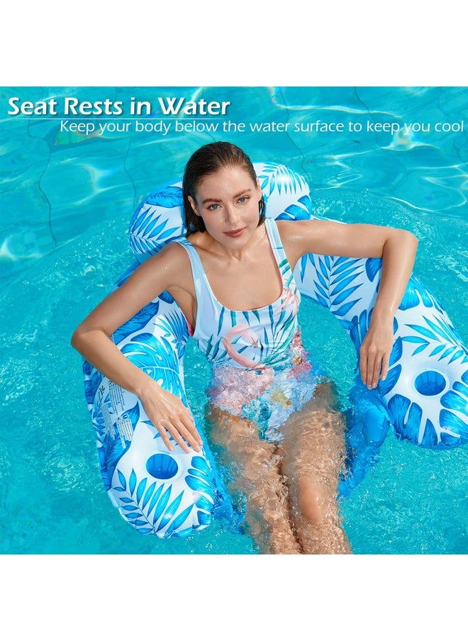 Jasonwell - Inflatable Pool Float Chair - Floating Pool Chair Lounge Floats For Swimming Pool Water Chair Pool Lounger With Cup Holder Pool Toy Party Floaties For Adults - Image 1