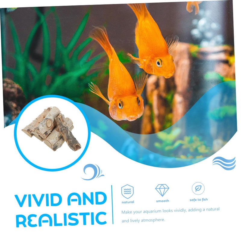 Natural Wood Log Pieces for DIY Fish Tank Decoration and Creative Craft Supplies 8Pcs - Image 5