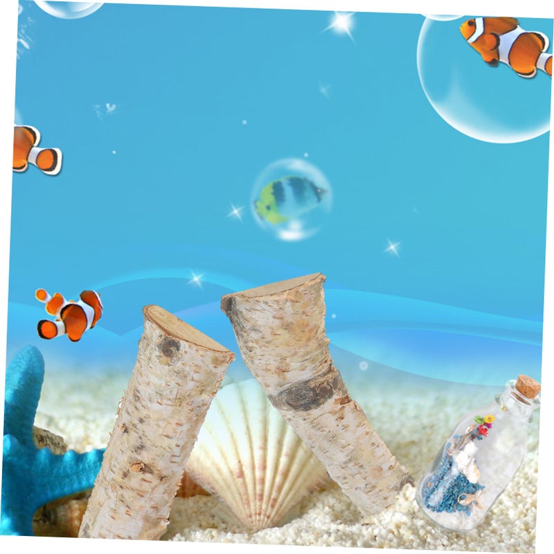 Natural Wood Log Pieces for DIY Fish Tank Decoration and Creative Craft Supplies 8Pcs - Image 3