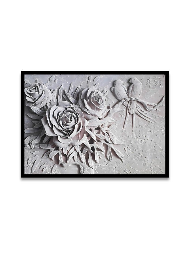 Marktna Canvas Wall Art For Wall Decoration Abstract Design With A Hollow Black Frame Size 120x80cm One Piece - Image 2