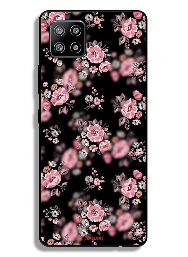 Tolwak Samsung Galaxy M42 5G Protective Case Cover Portrait Flowers Pattern - Image 1