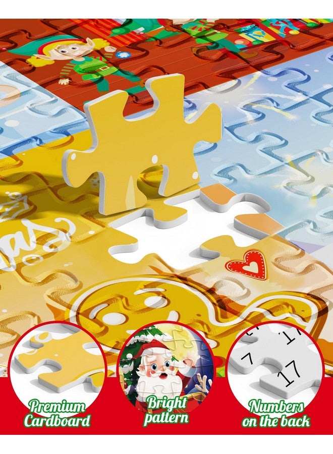 D-FantiX Puzzle Advent Calendar 2024 for Adults Kids, Christmas Jigsaw Puzzles 24 Days Countdown Calendars for Boys, Girls, Teens, 1008 Pieces Winter Xmas Holiday Vintage Puzzle Gift Decoration - Image 4