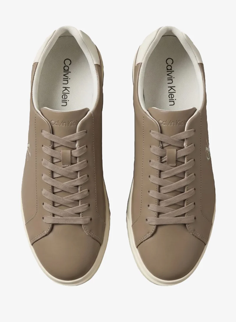 Calvin Klein  Leather Signature Logo Trainers for Men | Best Price UAE